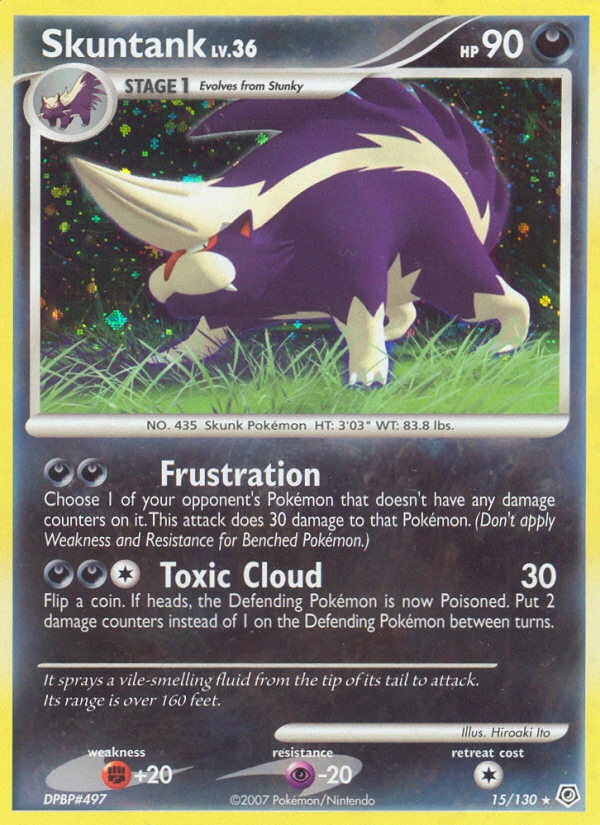 Skuntank 15/130, Diamond & Pearl Pokémon card