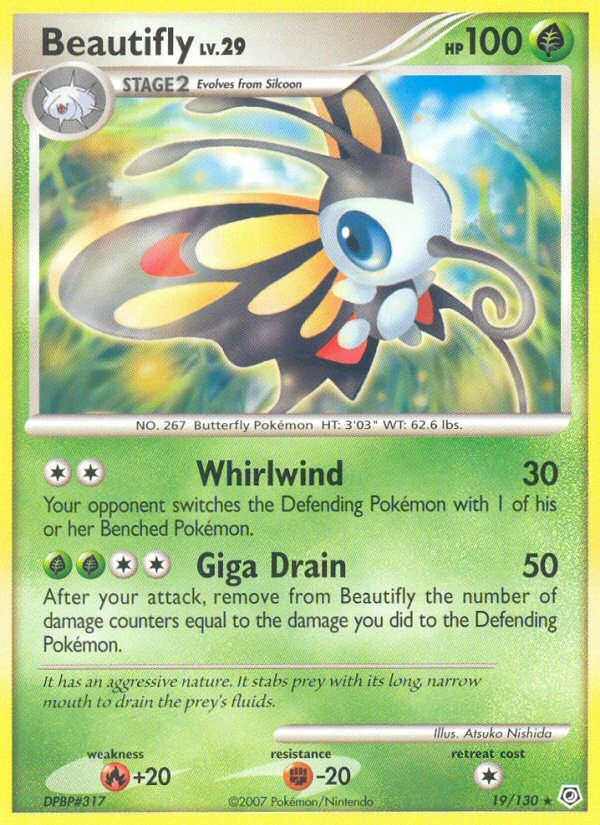 Beautifly 19/130, Diamond & Pearl Pokémon card