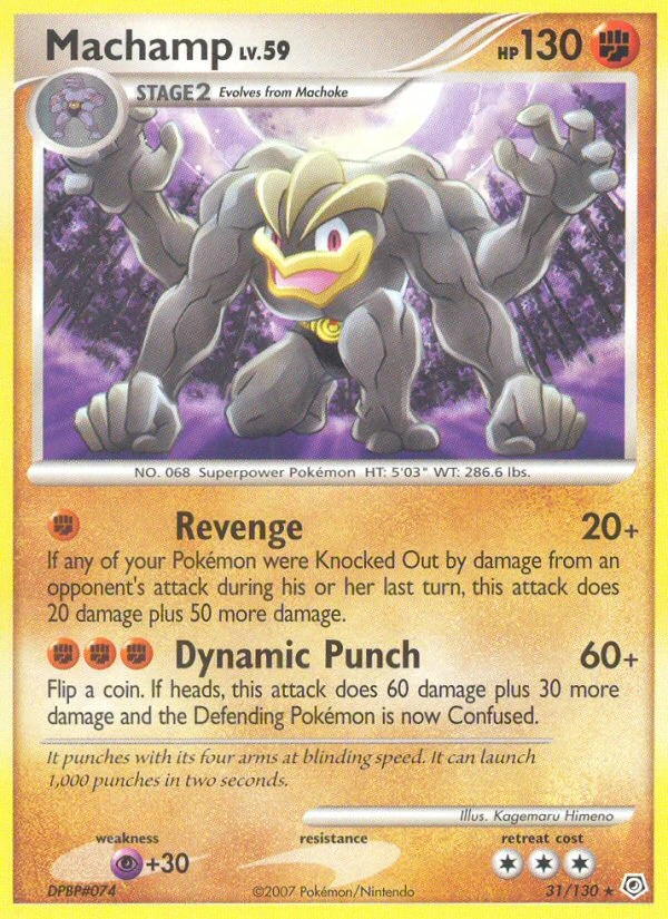 Machamp 31/130, Diamond & Pearl Pokémon card