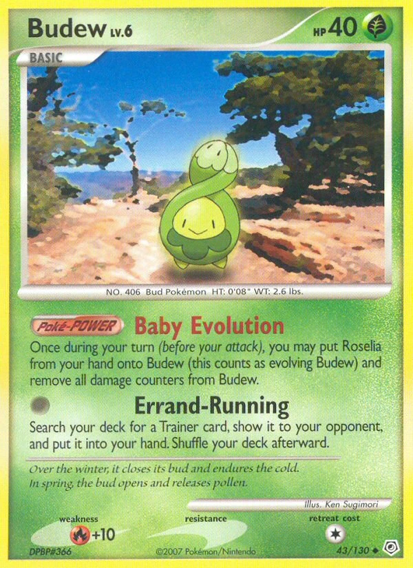 Budew 43/130, Diamond & Pearl Pokémon card