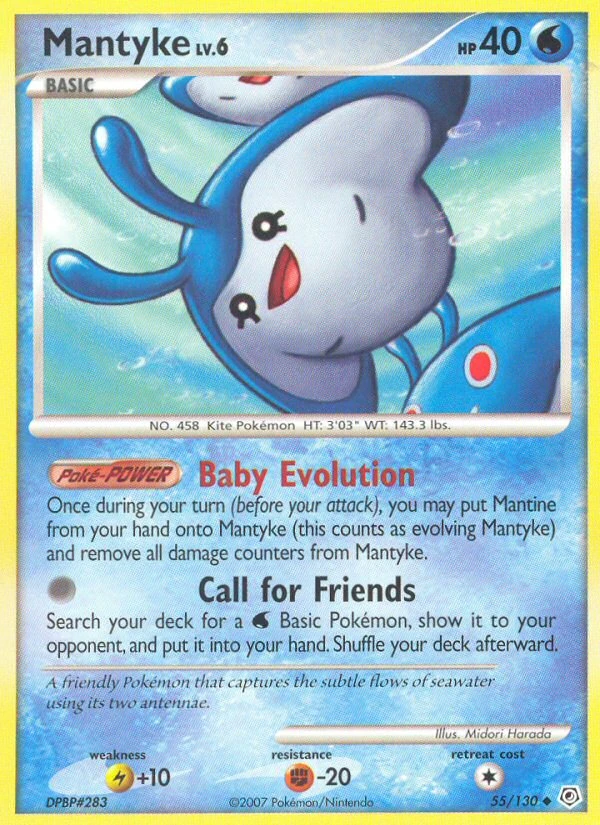 Mantyke 55/130, Diamond & Pearl Pokémon card