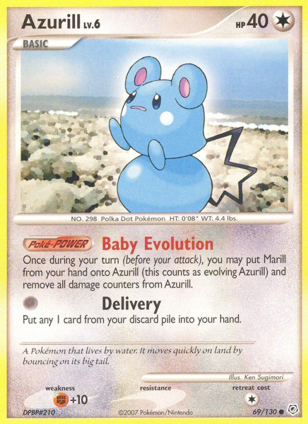 Azurill 69/130, Diamond & Pearl Pokémon card