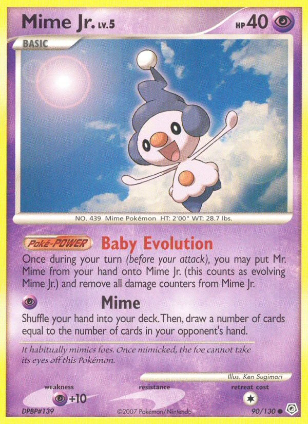 Mime Jr. 90/130, Diamond & Pearl Pokémon card