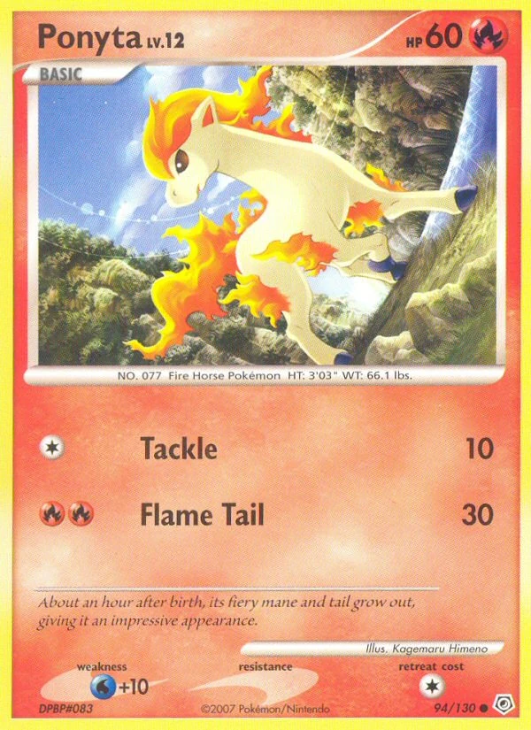 Ponyta 94/130, Diamond & Pearl Pokémon card