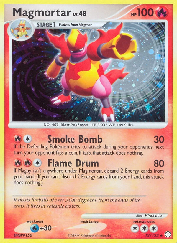 Magmortar 12/123, Mysterious Treasures Pokémon card