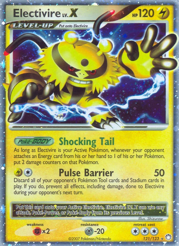 Electivire LV.X 121/123, Mysterious Treasures Pokémon card