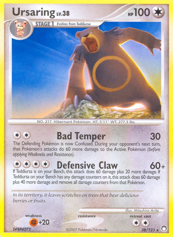 Ursaring 38/123, Mysterious Treasures Pokémon card
