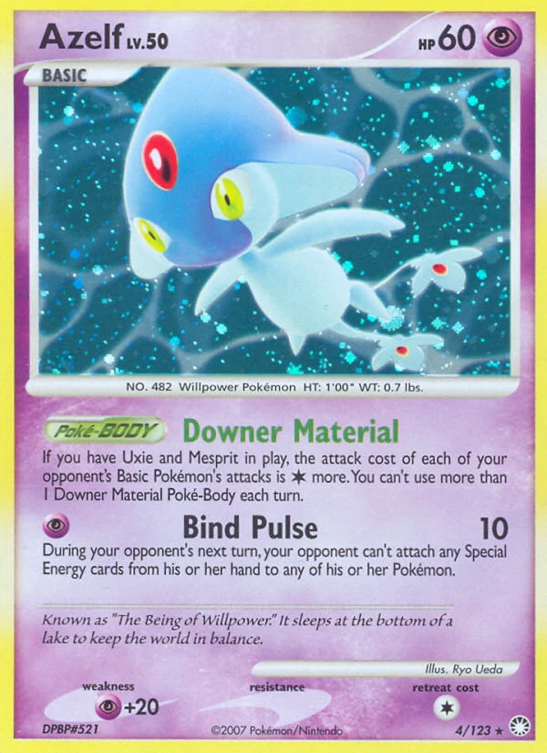 Azelf 4/123, Mysterious Treasures Pokémon card