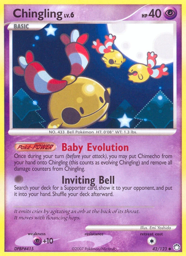 Chingling 42/123, Mysterious Treasures Pokémon card