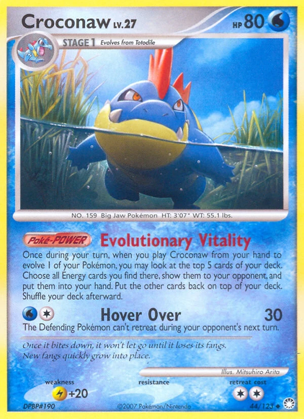 Croconaw 44/123, Mysterious Treasures Pokémon card
