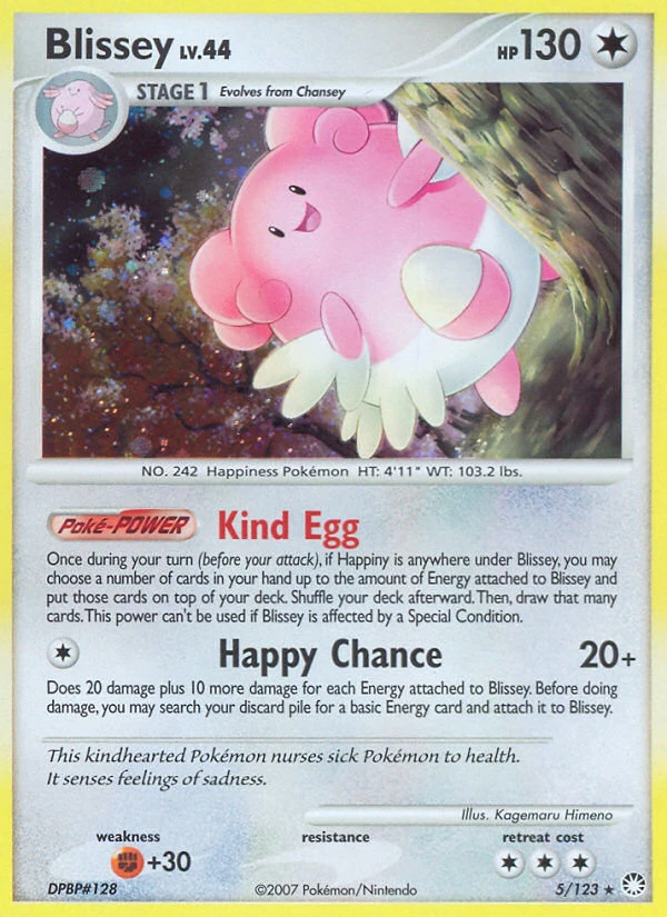 Blissey 5/123, Mysterious Treasures Pokémon card