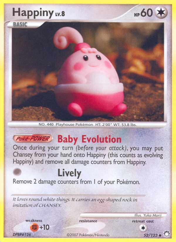 Happiny 52/123, Mysterious Treasures Pokémon card