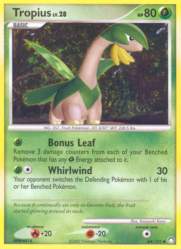 Tropius 64/123, Mysterious Treasures Pokémon card