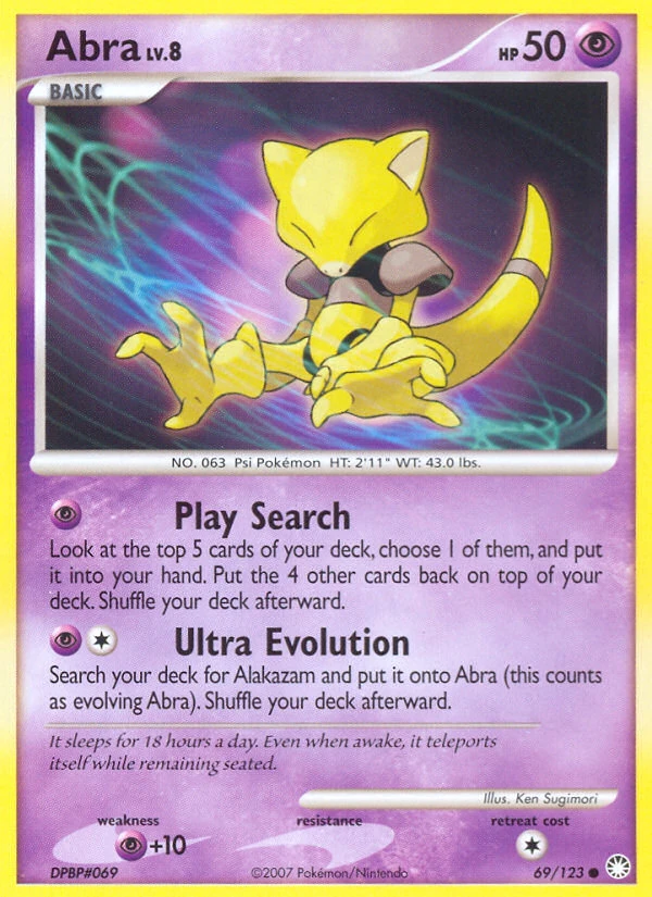 Abra 69/123, Mysterious Treasures Pokémon card