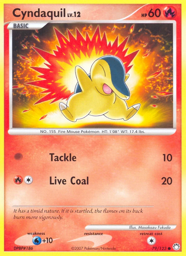 Cyndaquil 79/123, Mysterious Treasures Pokémon card