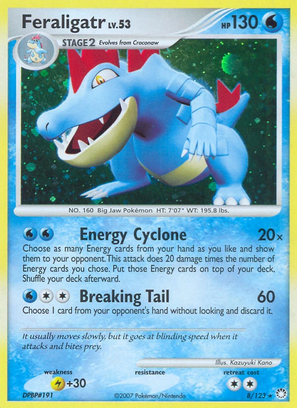 Feraligatr 8/123, Mysterious Treasures Pokémon card