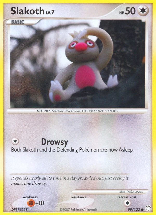 Slakoth 99/123, Mysterious Treasures Pokémon card