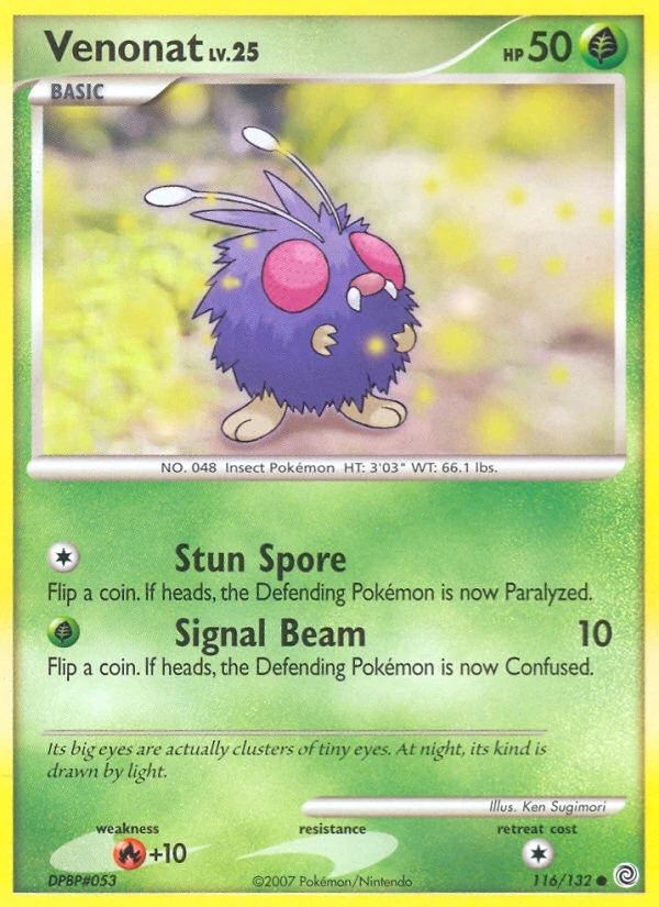 Venonat 116/132, Secret Wonders Pokémon card