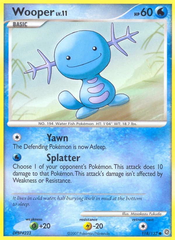 Wooper 118/132, Secret Wonders Pokémon card