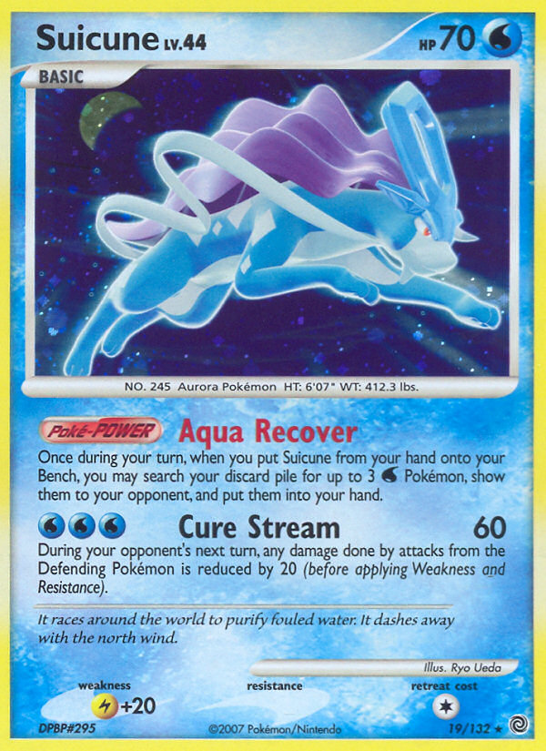 Suicune 19/132, Secret Wonders Pokémon card