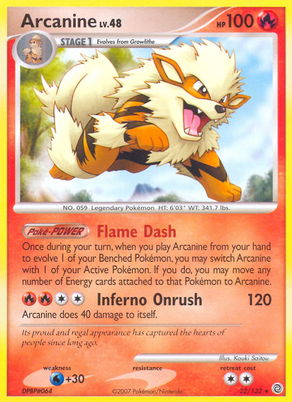 Arcanine 22/132, Secret Wonders Pokémon card