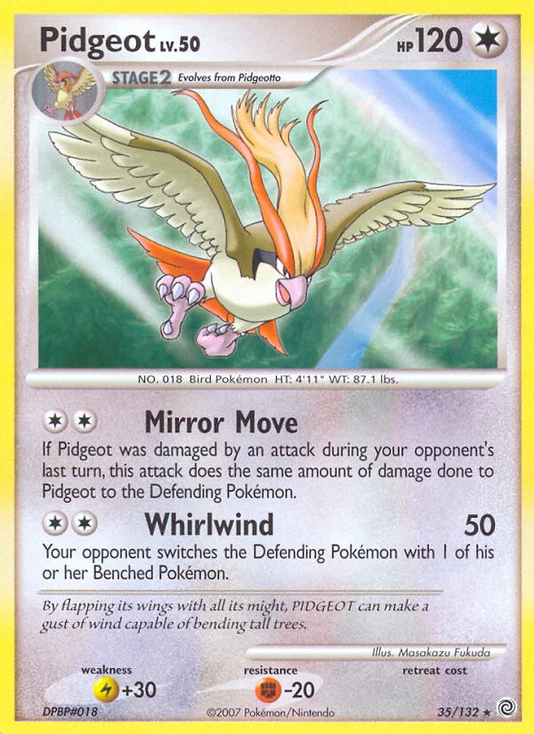 Pidgeot 35/132, Secret Wonders Pokémon card