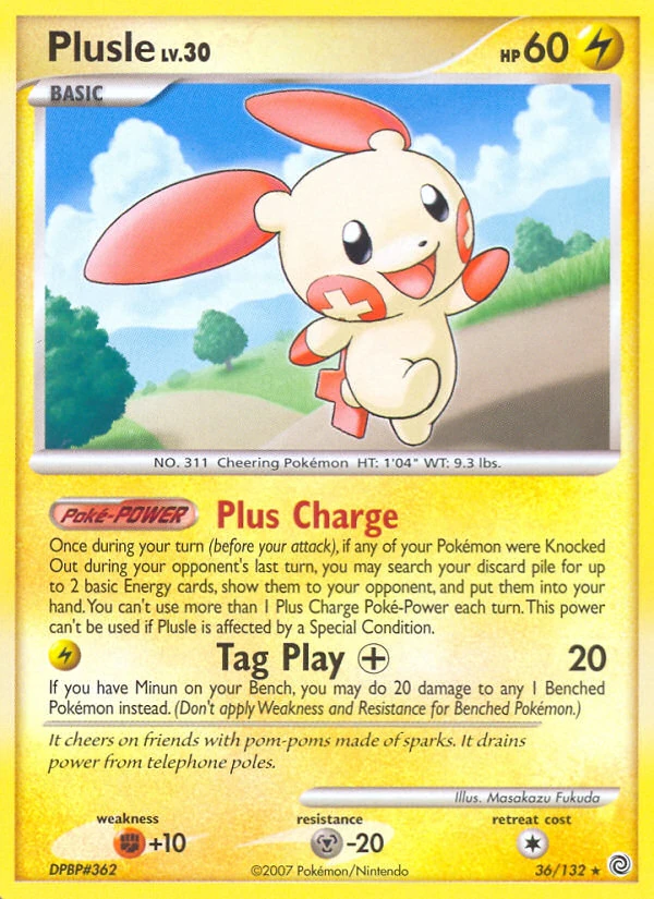 Plusle 36/132, Secret Wonders Pokémon card