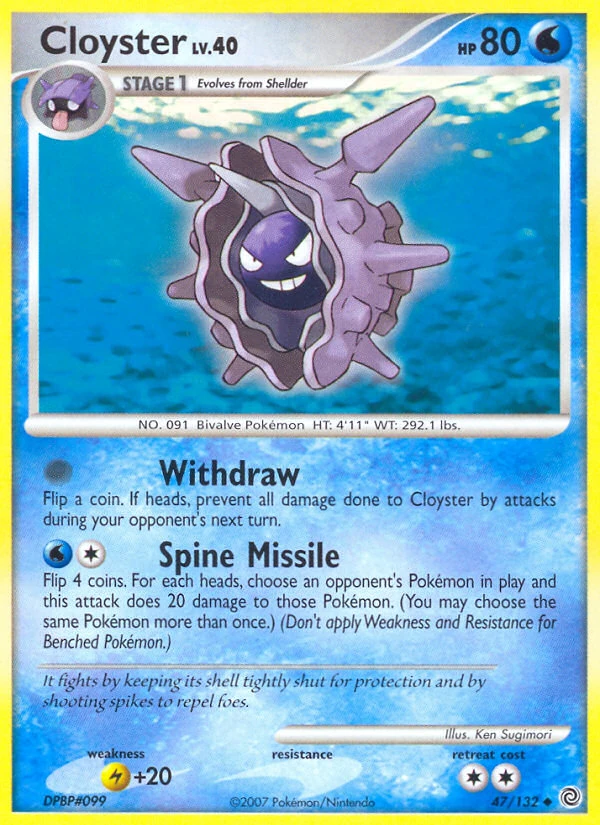 Cloyster 47/132, Secret Wonders Pokémon card
