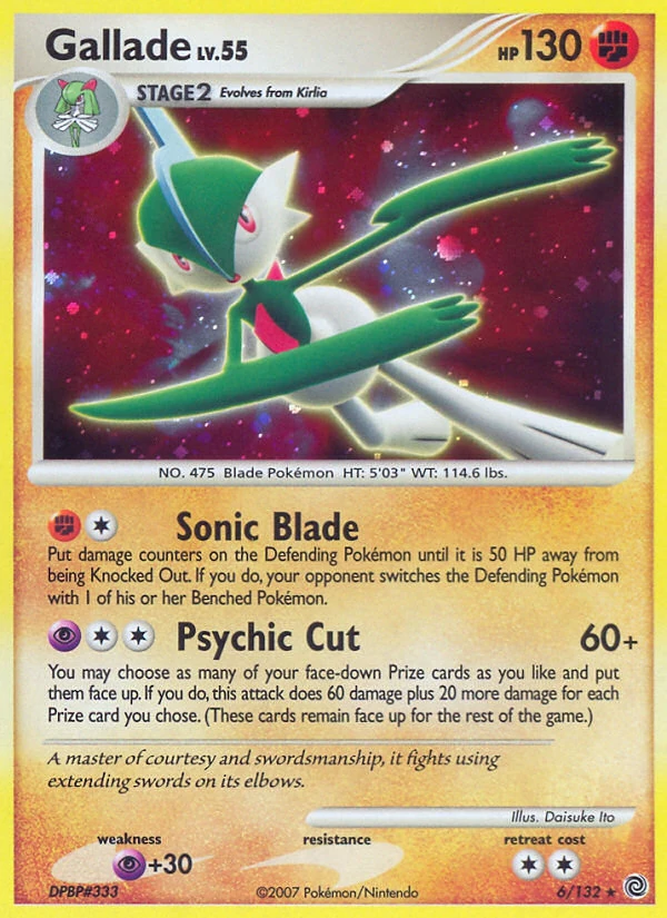 Gallade 6/132, Secret Wonders Pokémon card