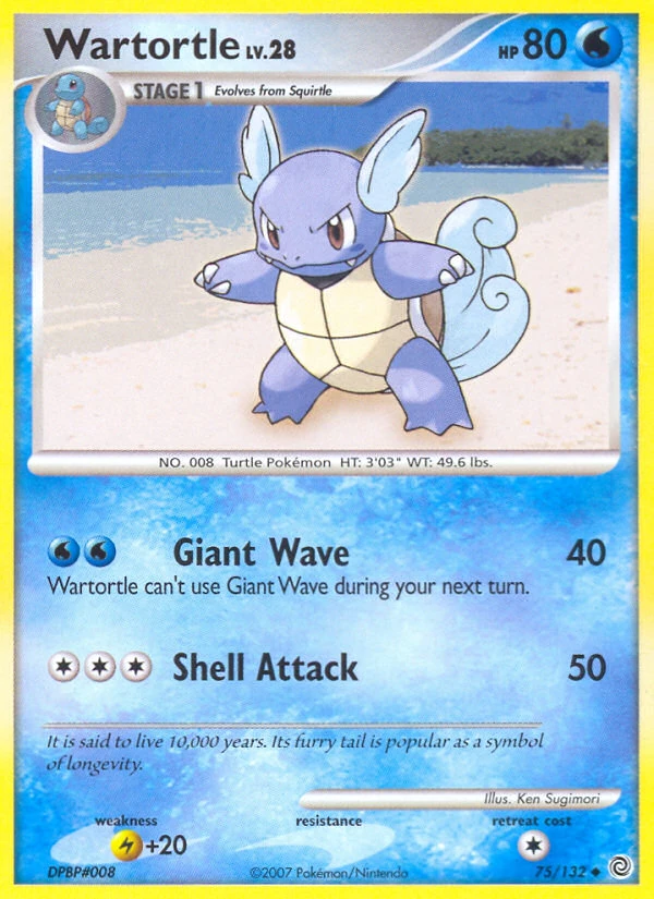 Wartortle 75/132, Secret Wonders Pokémon card