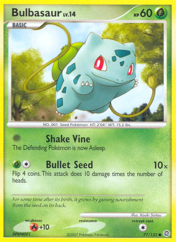 Bulbasaur 77/132, Secret Wonders Pokémon card