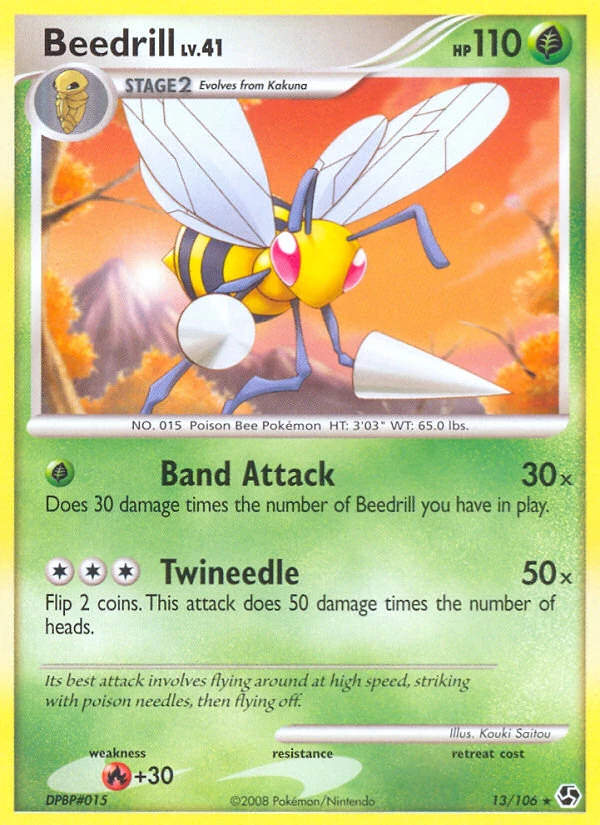 Beedrill 13/106, Great Encounters Pokémon card