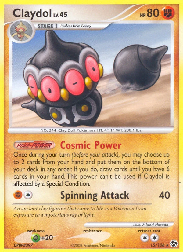 Claydol 15/106, Great Encounters Pokémon card