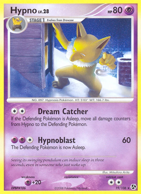 Hypno 19/106, Great Encounters Pokémon card
