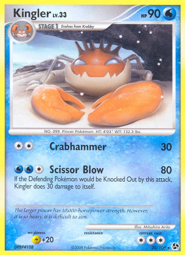Kingler 20/106, Great Encounters Pokémon card