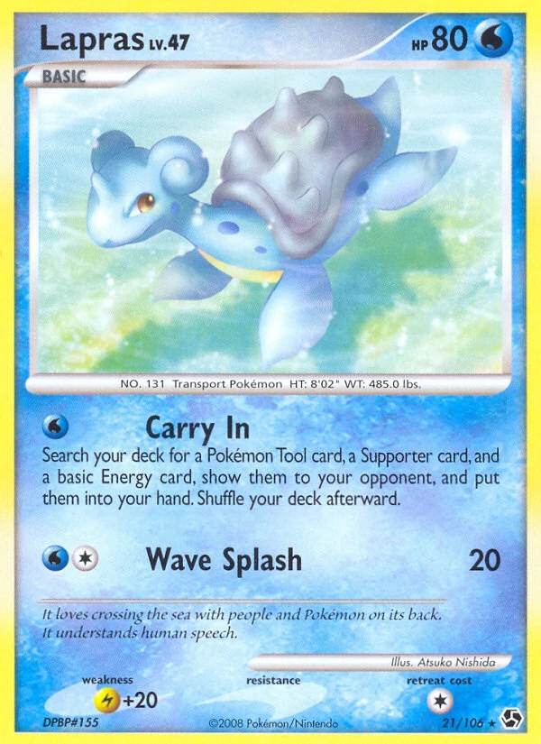 Lapras 21/106, Great Encounters Pokémon card