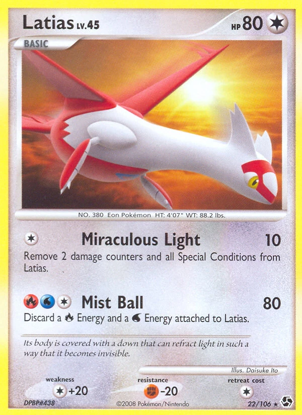 Latias 22/106, Great Encounters Pokémon card