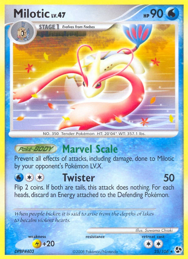 Milotic 25/106, Great Encounters Pokémon card
