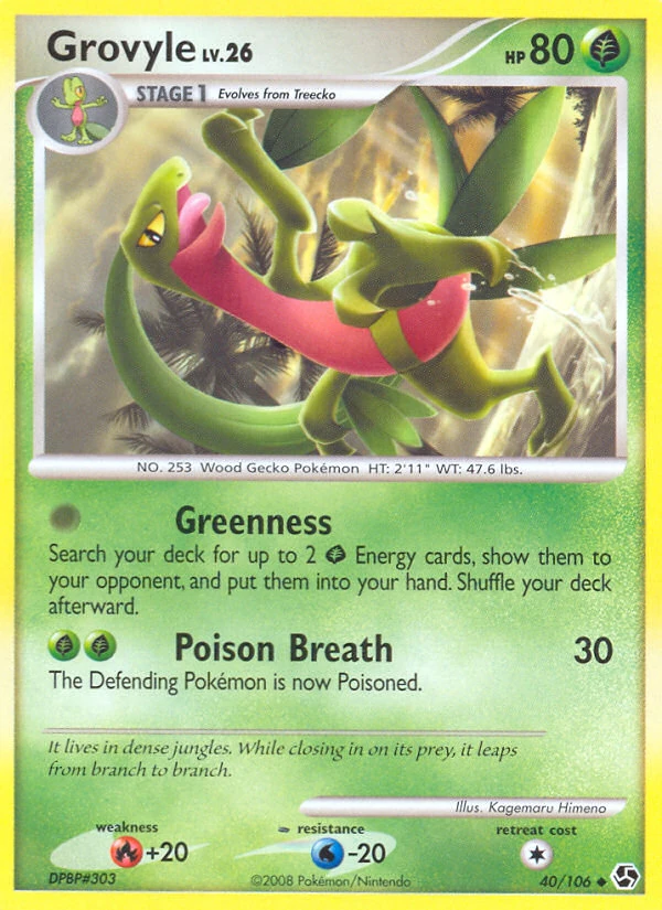 Grovyle 40/106, Great Encounters Pokémon card