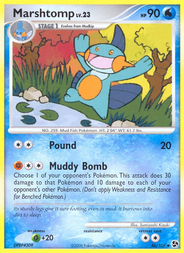 Marshtomp 46/106, Great Encounters Pokémon card