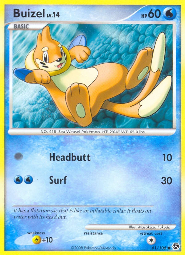 Buizel 61/106, Great Encounters Pokémon card