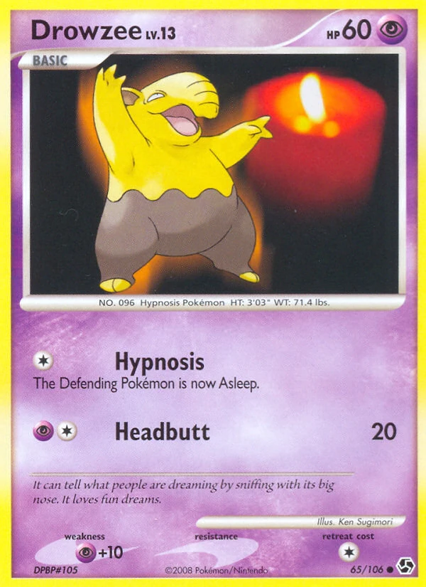 Drowzee 65/106, Great Encounters Pokémon card