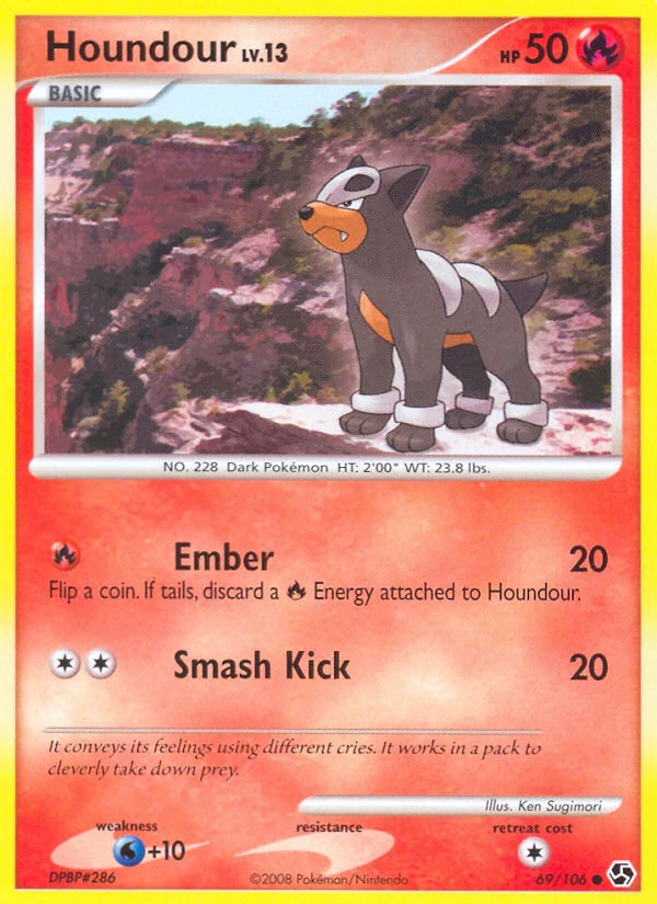 Houndour 69/106, Great Encounters Pokémon card