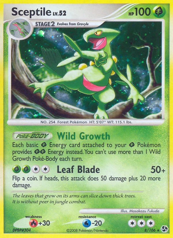 Sceptile 8/106, Great Encounters Pokémon card
