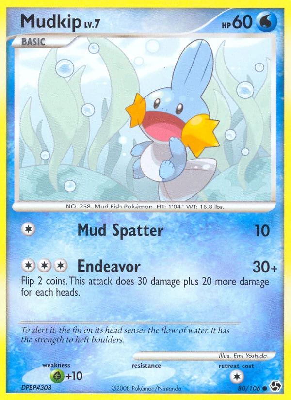 Mudkip 80/106, Great Encounters Pokémon card