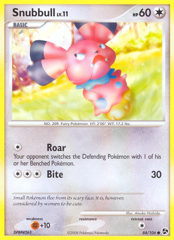 Snubbull 84/106, Great Encounters Pokémon card