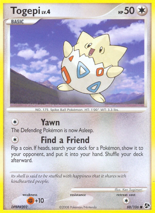 Togepi 88/106, Great Encounters Pokémon card