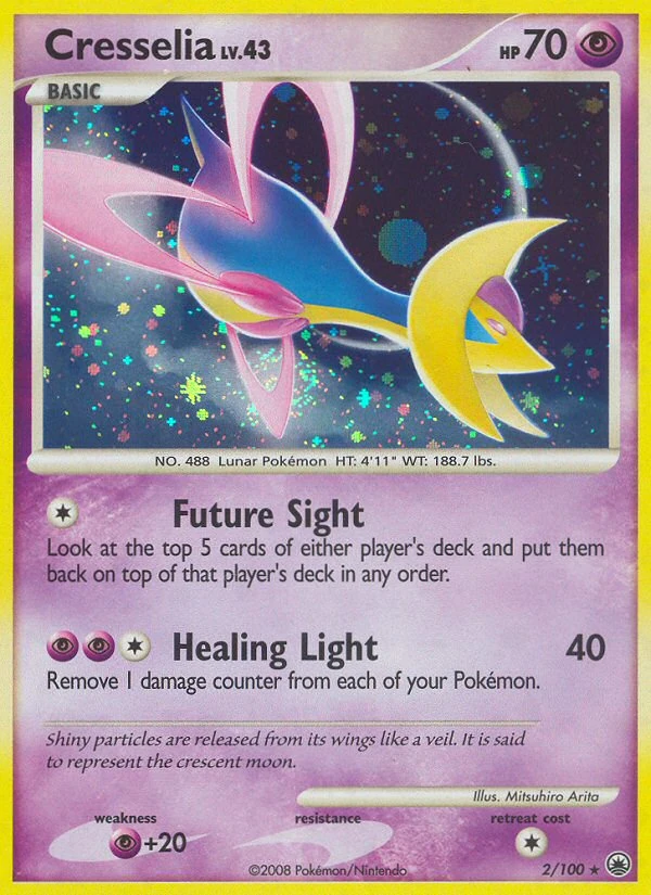 Cresselia 2/100, Majestic Dawn Pokémon card
