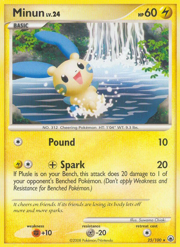 Minun 25/100, Majestic Dawn Pokémon card