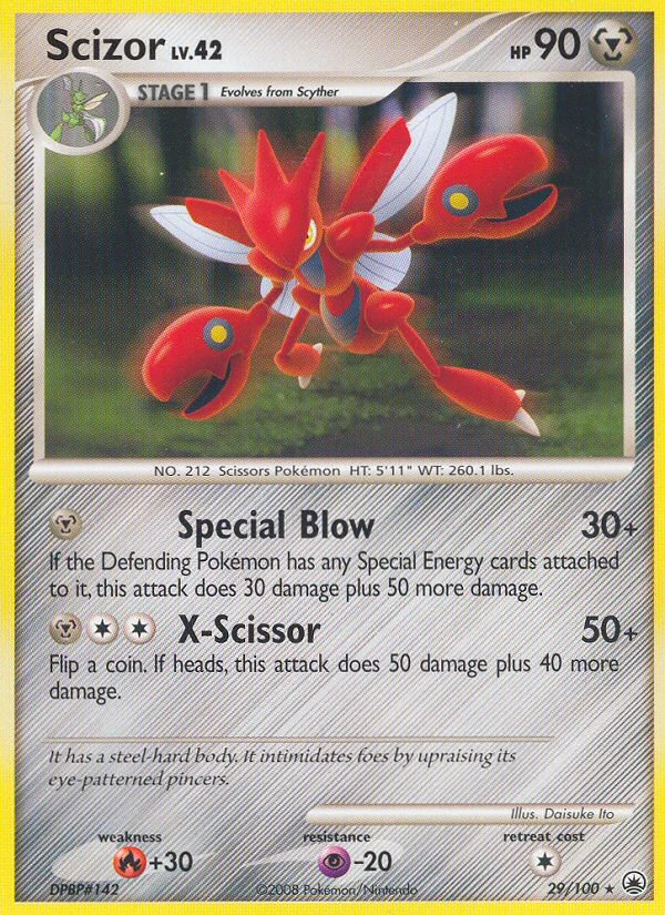 Scizor 29/100, Majestic Dawn Pokémon card